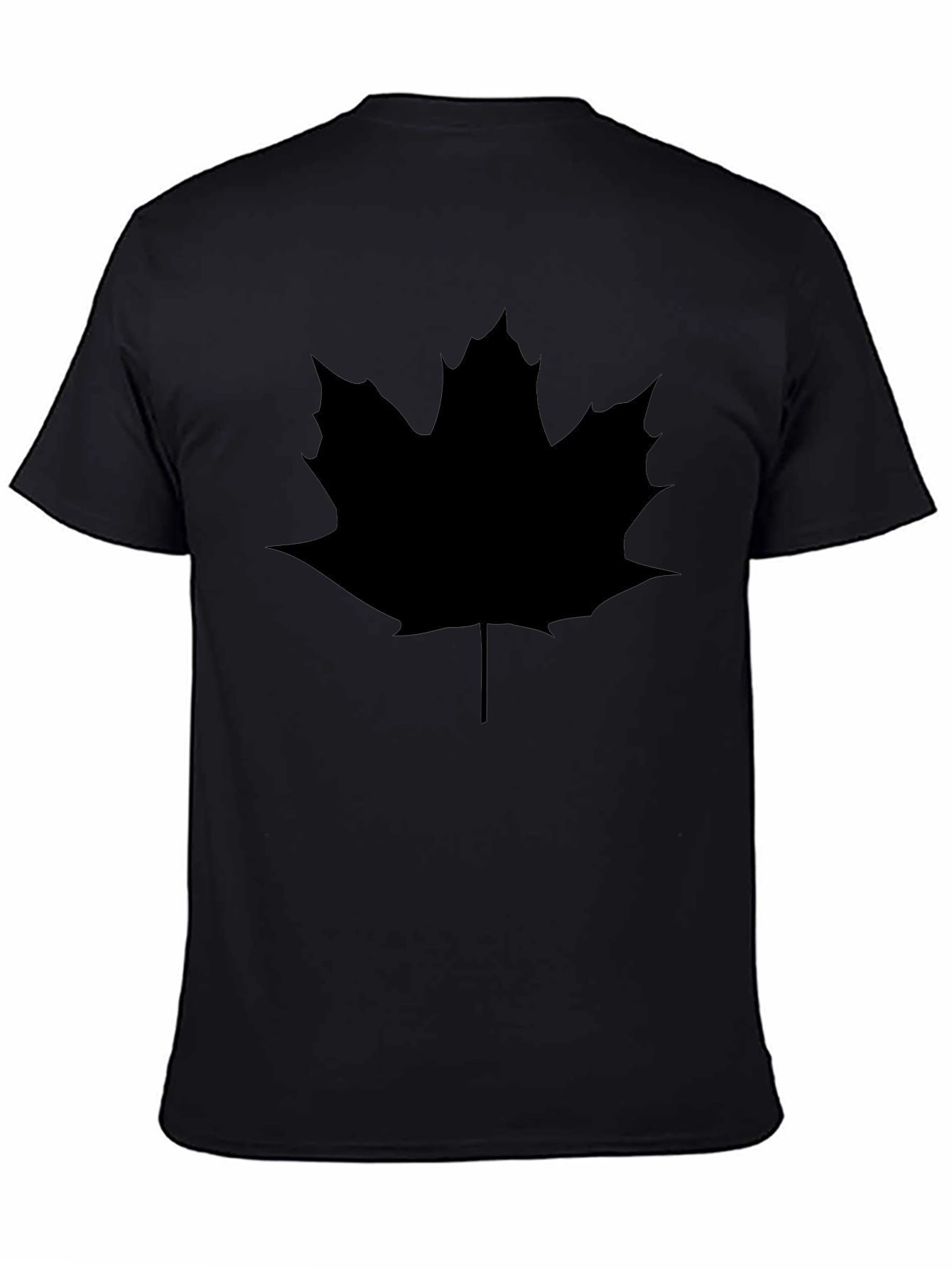 Maple Leaf Graphic Tee - Casual Black Shirt