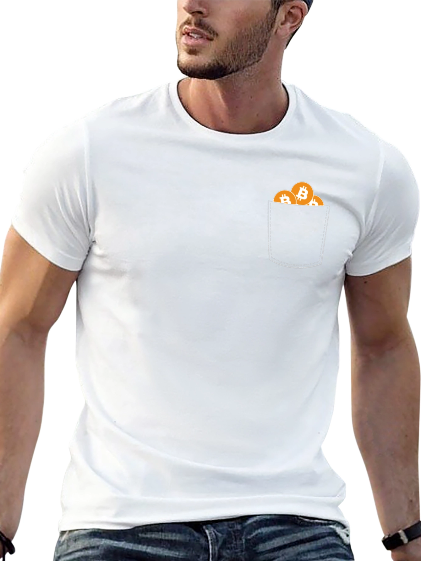 Bitcoin Pocket Black T-Shirt