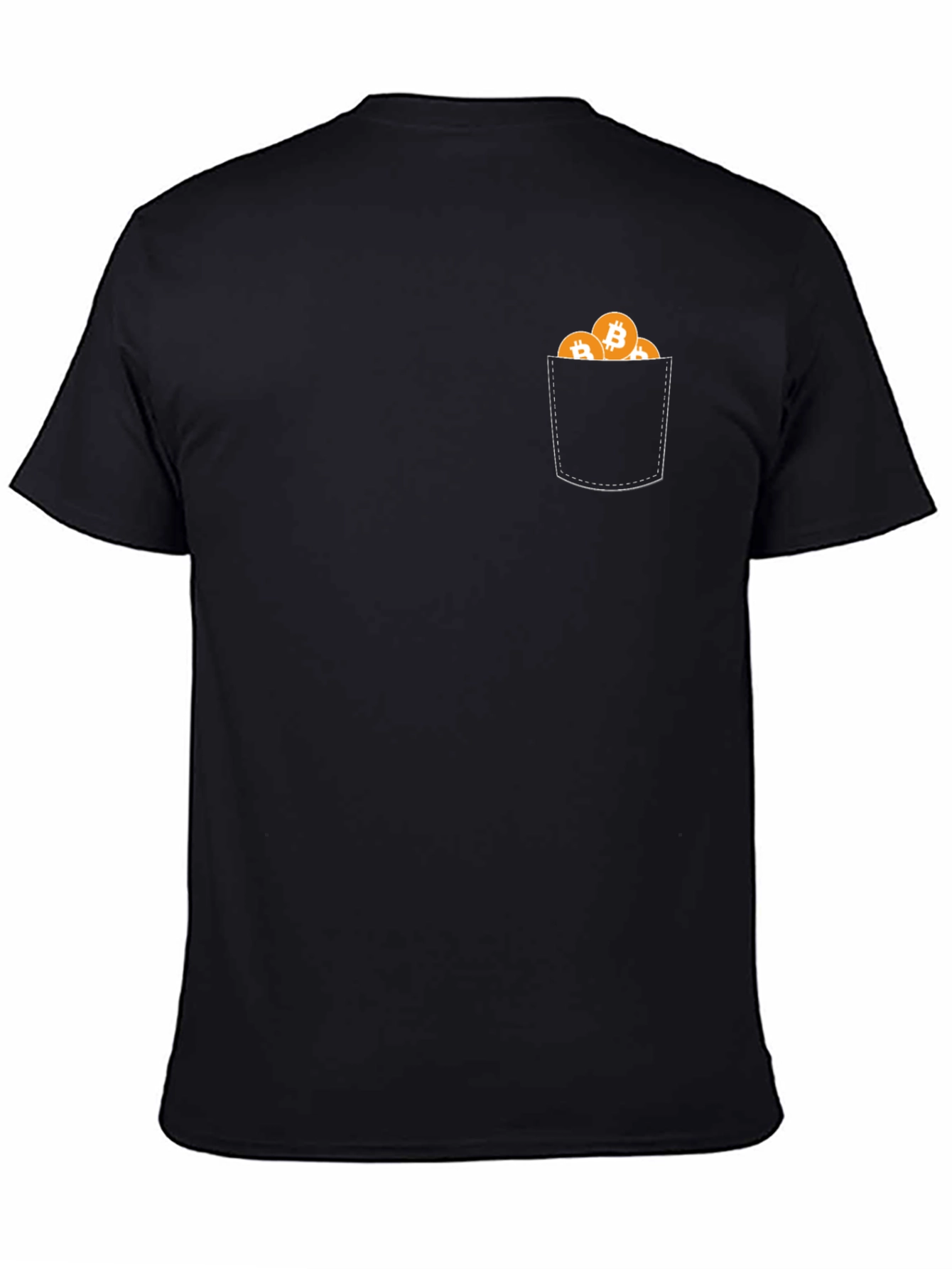 Bitcoin Pocket Black T-Shirt