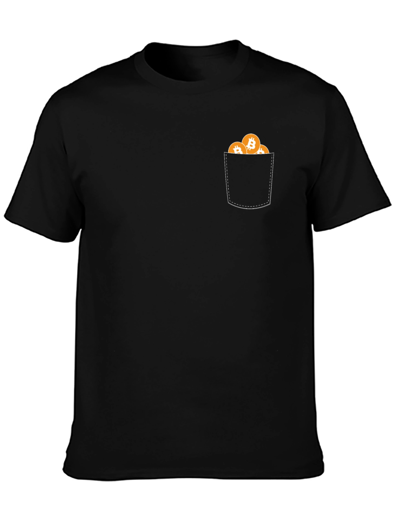 Bitcoin Pocket Black T-Shirt