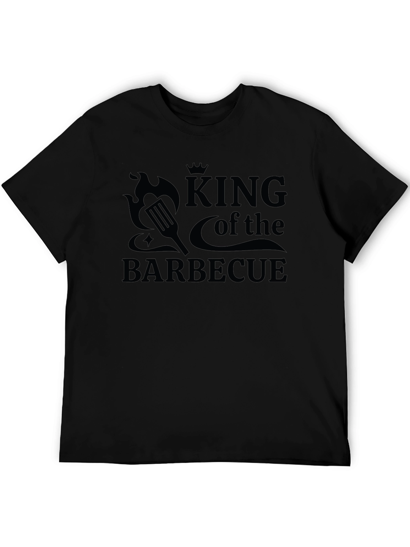 King of the Barbecue Black Graphic T-Shirt