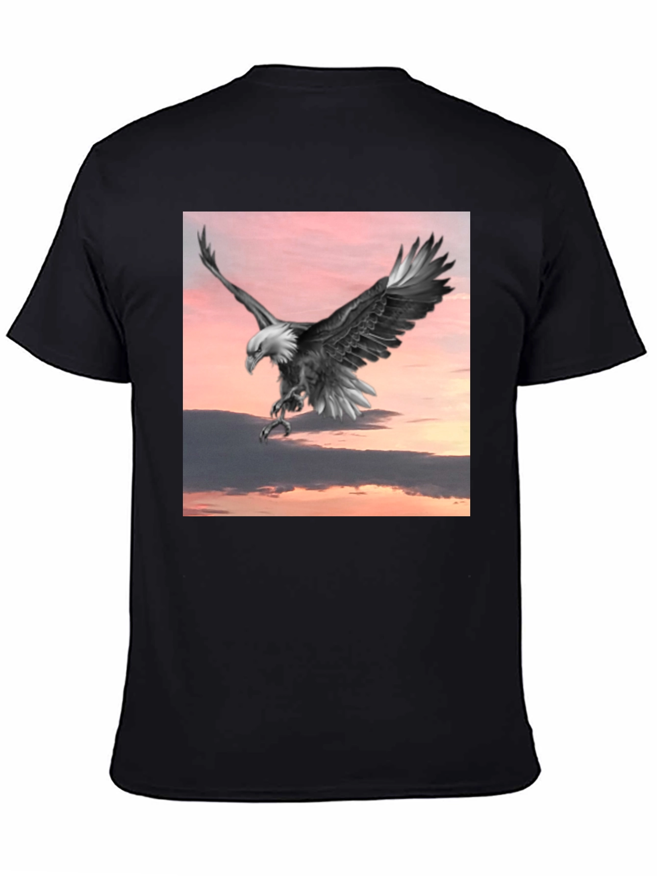 Bald Eagle Graphic Tee - Mens Black T-Shirt