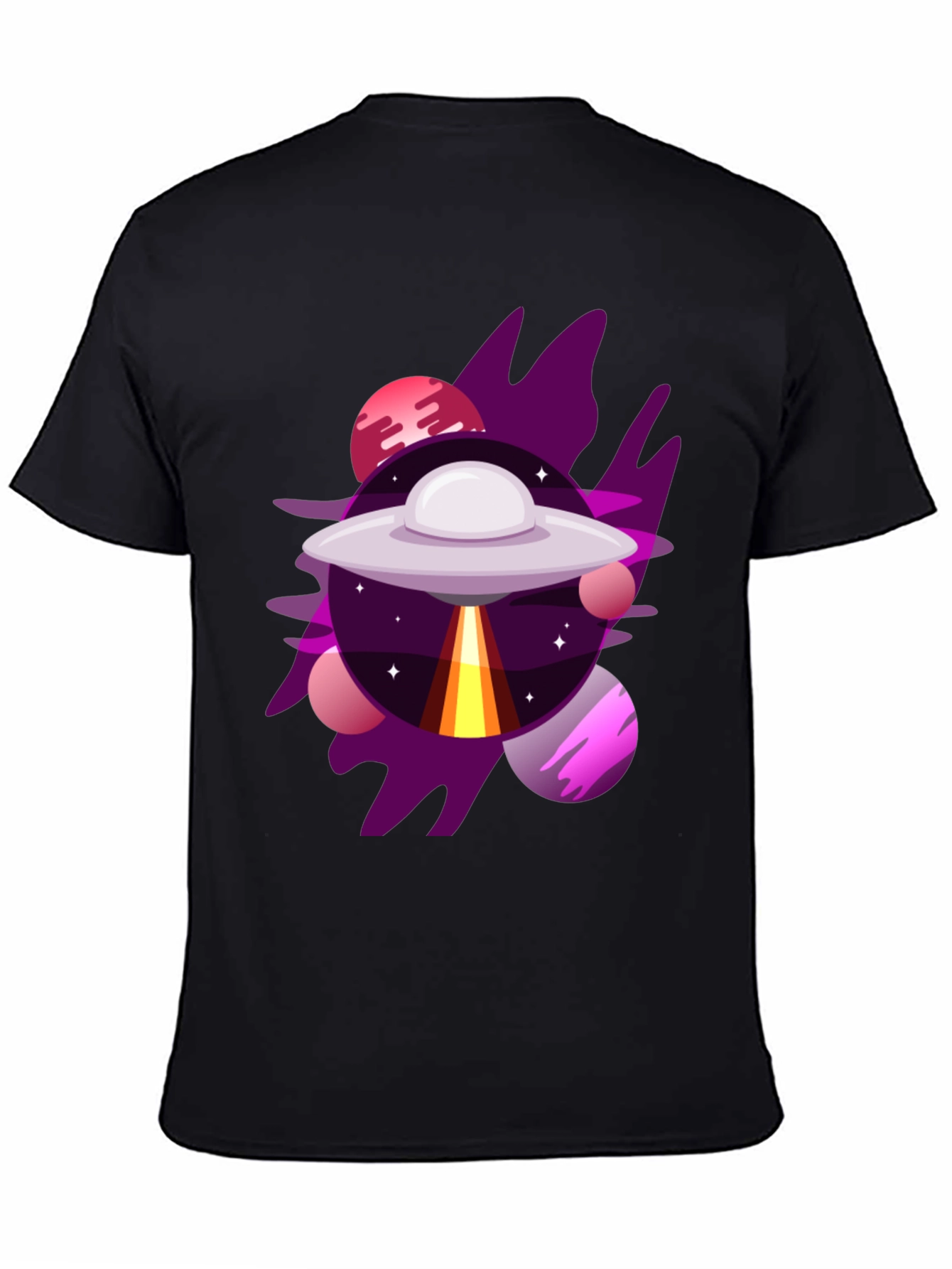 Cosmic UFO Graphic Tee - Galaxy Adventure Shirt