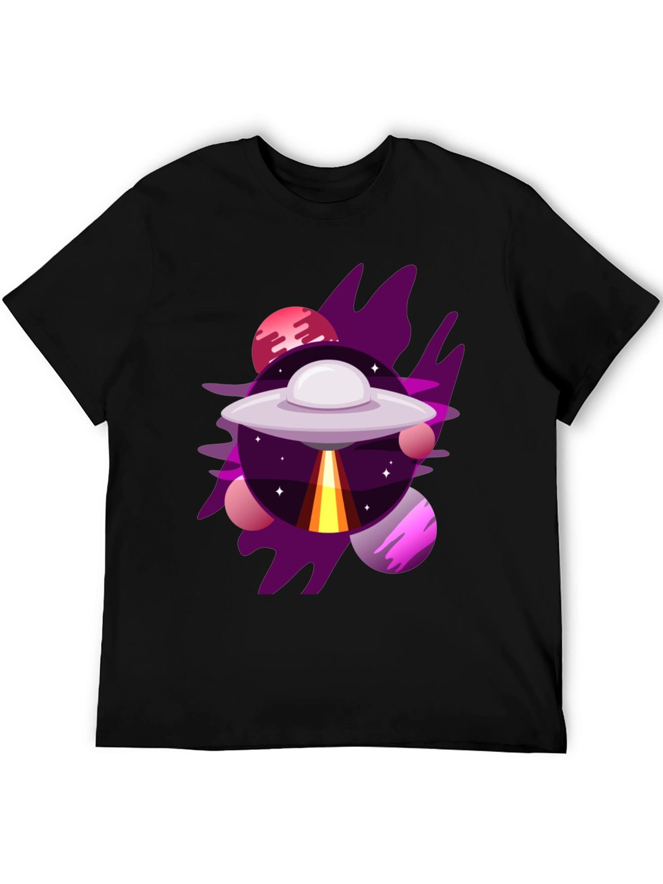 Cosmic UFO Graphic Tee - Galaxy Adventure Shirt