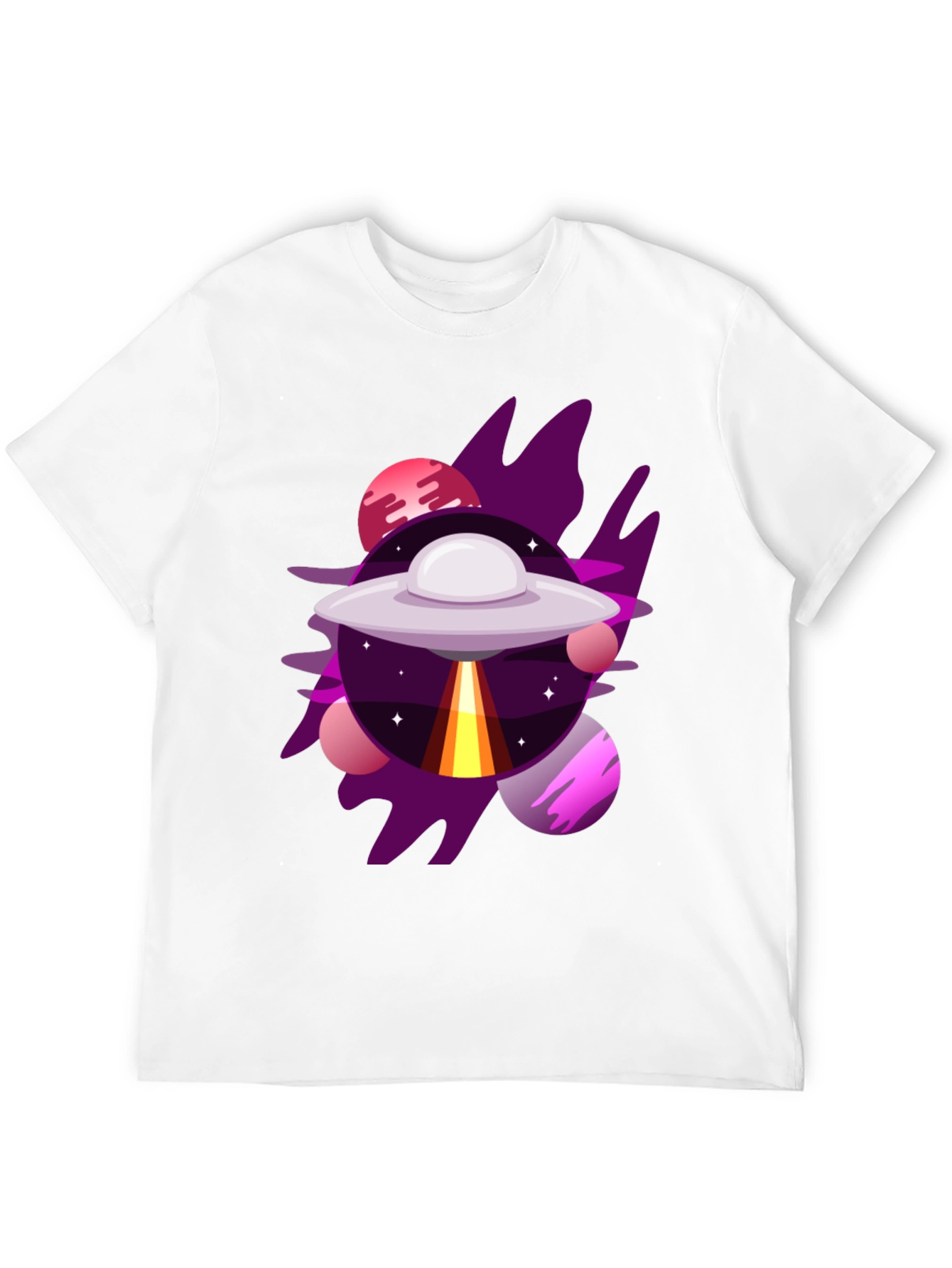 Cosmic UFO Graphic Tee - Galaxy Adventure Shirt
