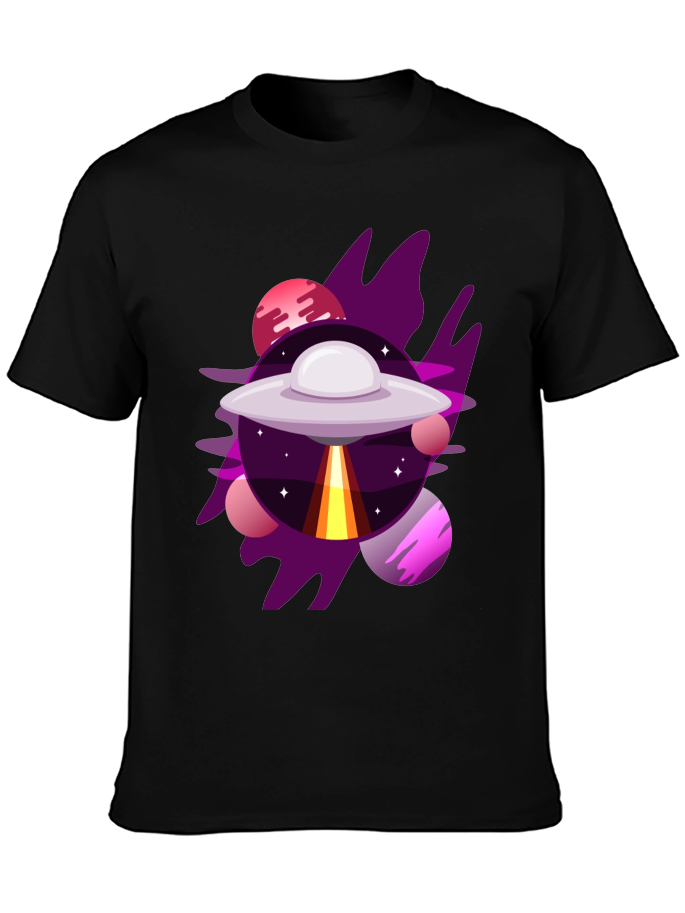 Cosmic UFO Graphic Tee - Galaxy Adventure Shirt