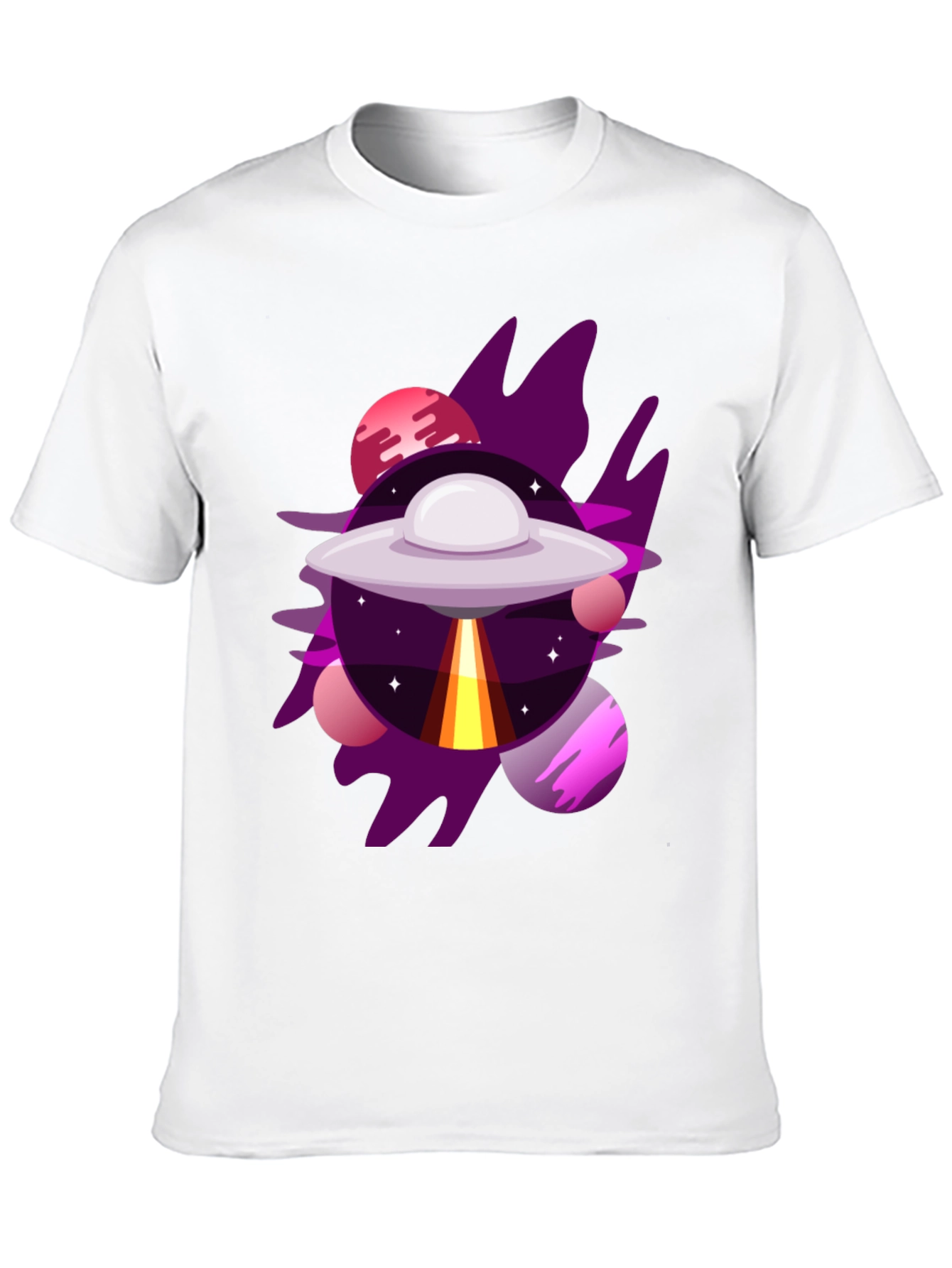 Cosmic UFO Graphic Tee - Galaxy Adventure Shirt