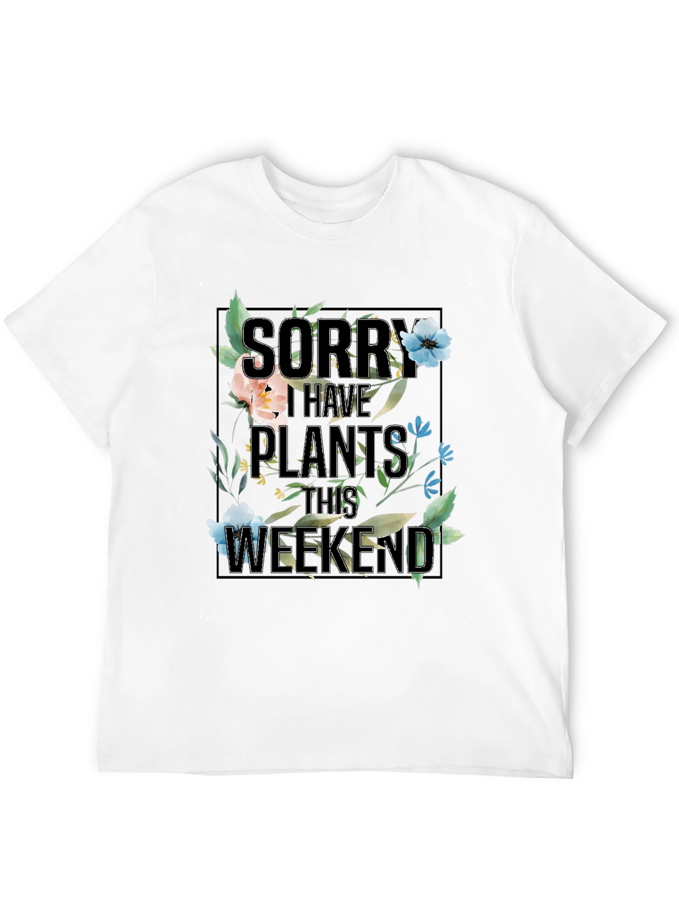 Plants Weekend Black Graphic T-Shirt