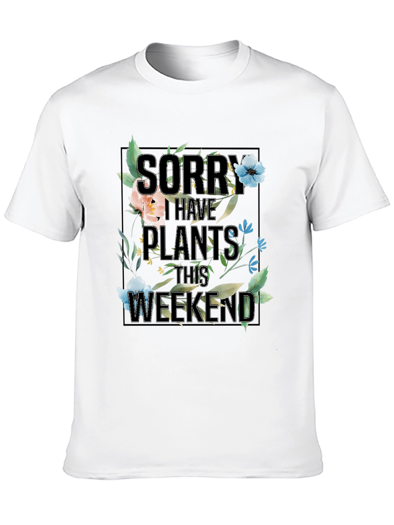 Plants Weekend Black Graphic T-Shirt