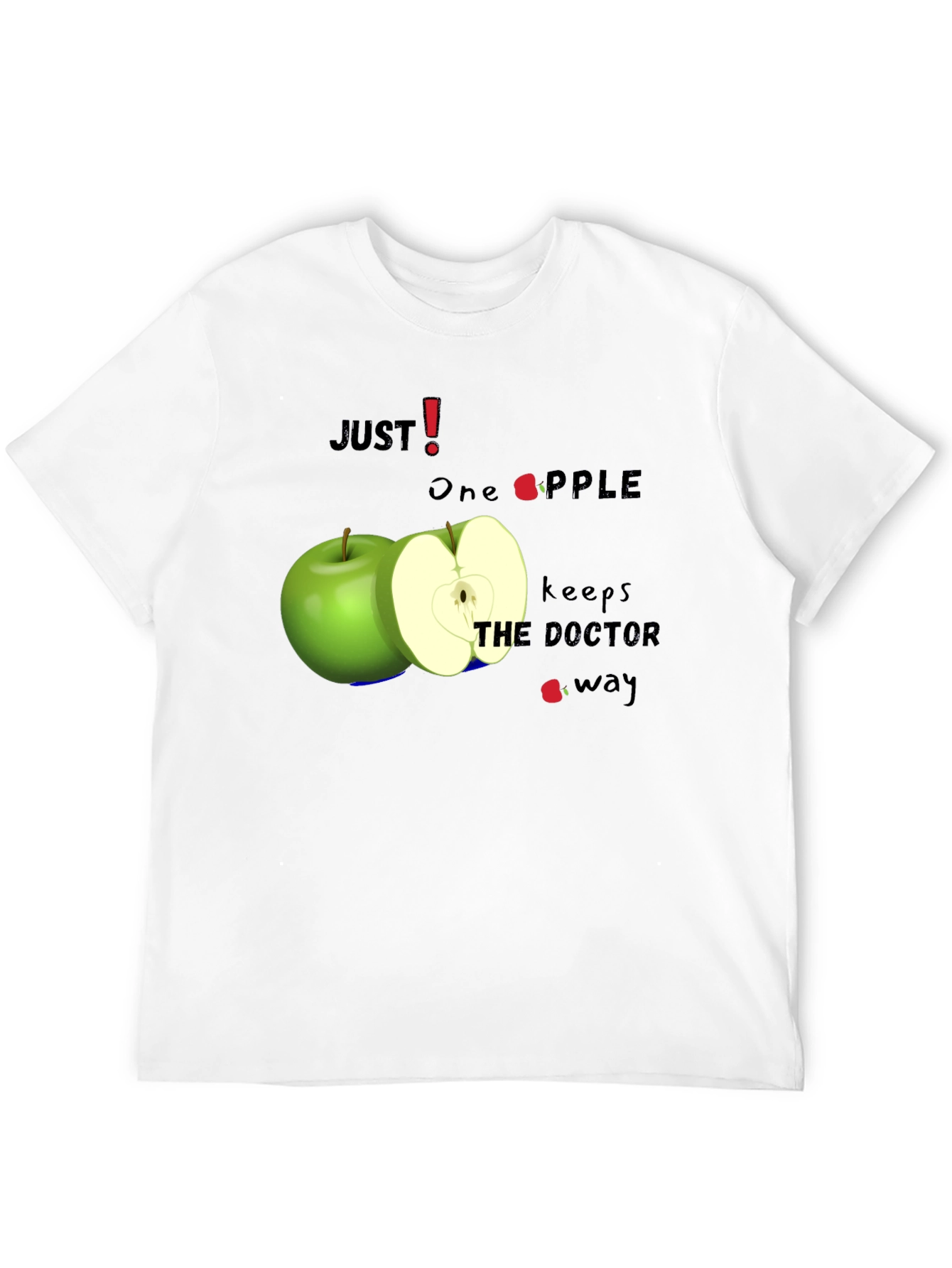 Funny Apple a Day T-Shirt - Doctor Repellent
