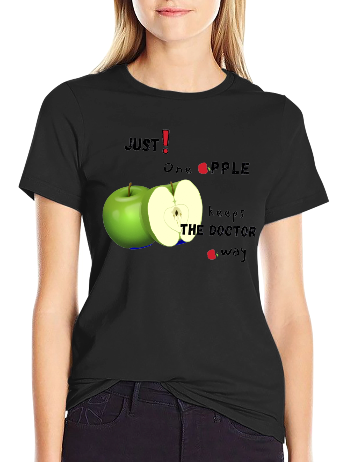 Funny Apple a Day T-Shirt - Doctor Repellent