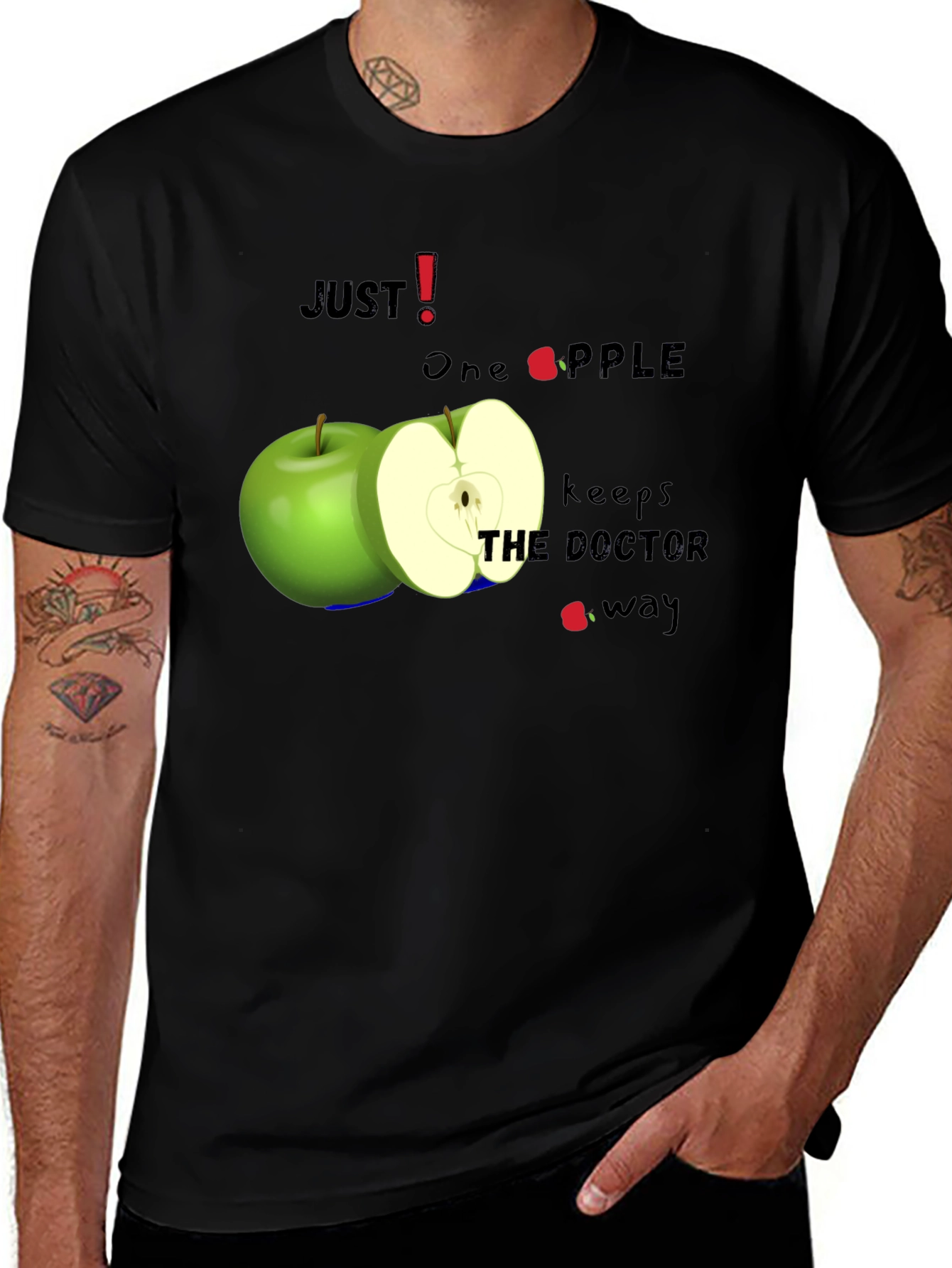 Funny Apple a Day T-Shirt - Doctor Repellent