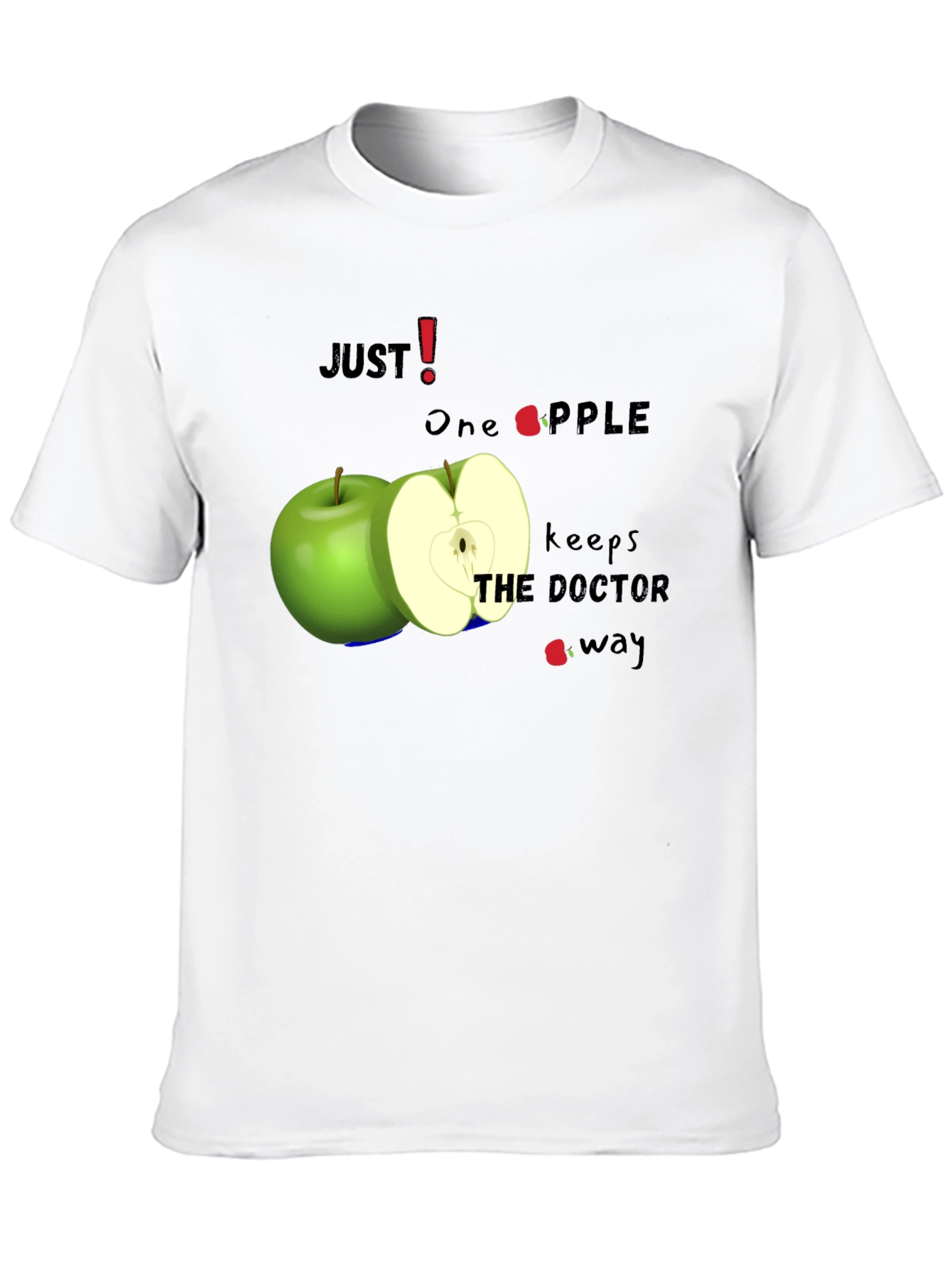 Funny Apple a Day T-Shirt - Doctor Repellent