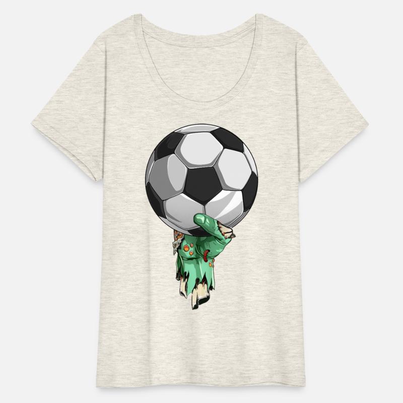 Zombie Rock Hand Holding Soccer Ball Halloween