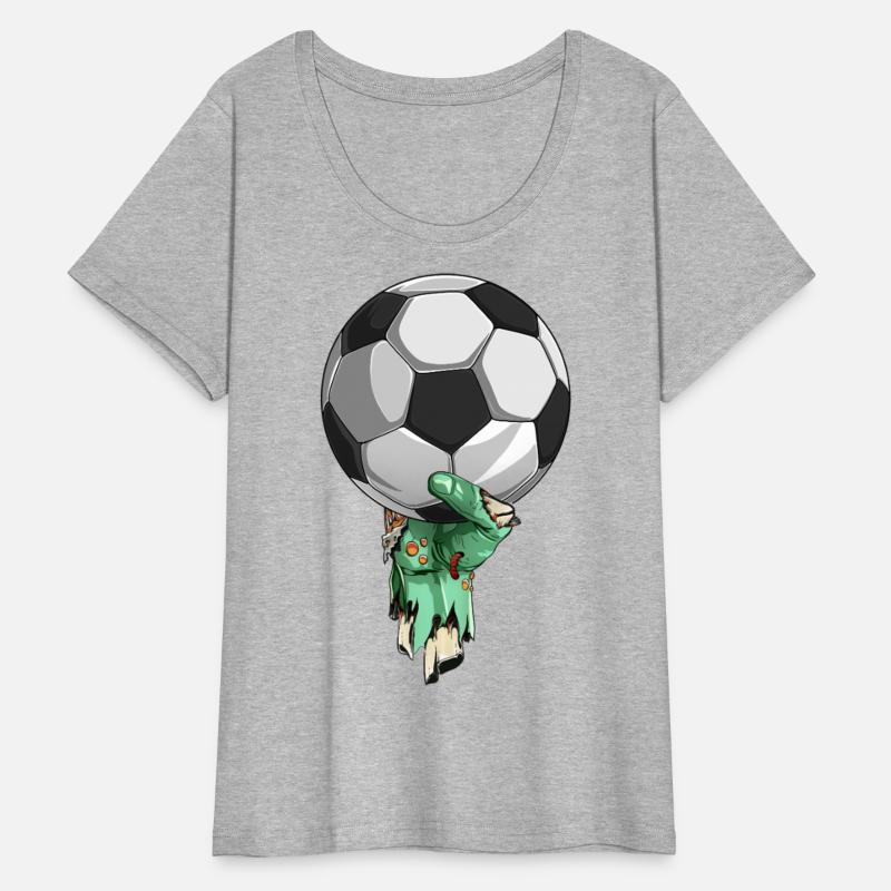 Zombie Rock Hand Holding Soccer Ball Halloween