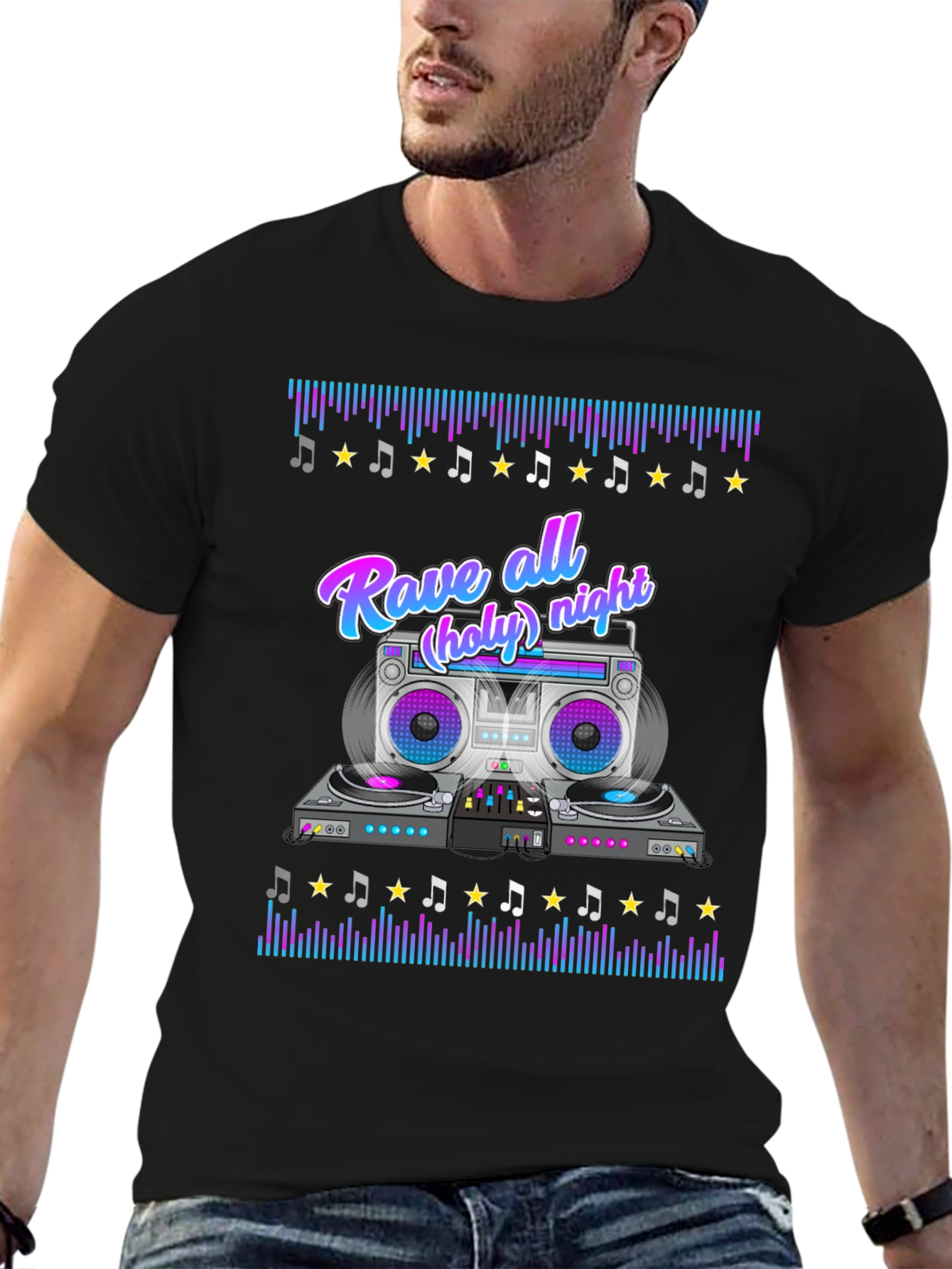 Rave All Night Graphic T-Shirt