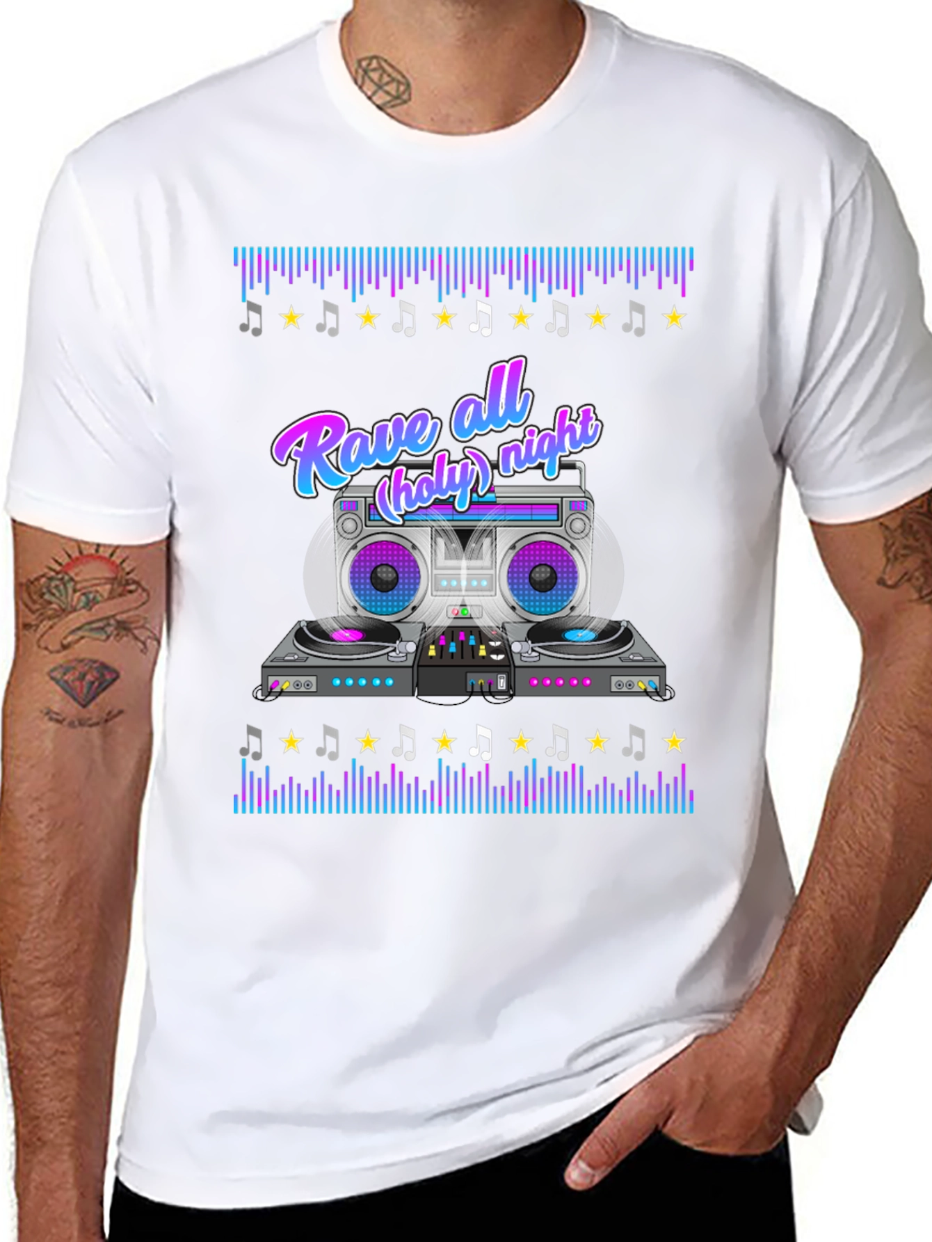 Rave All Night Graphic T-Shirt