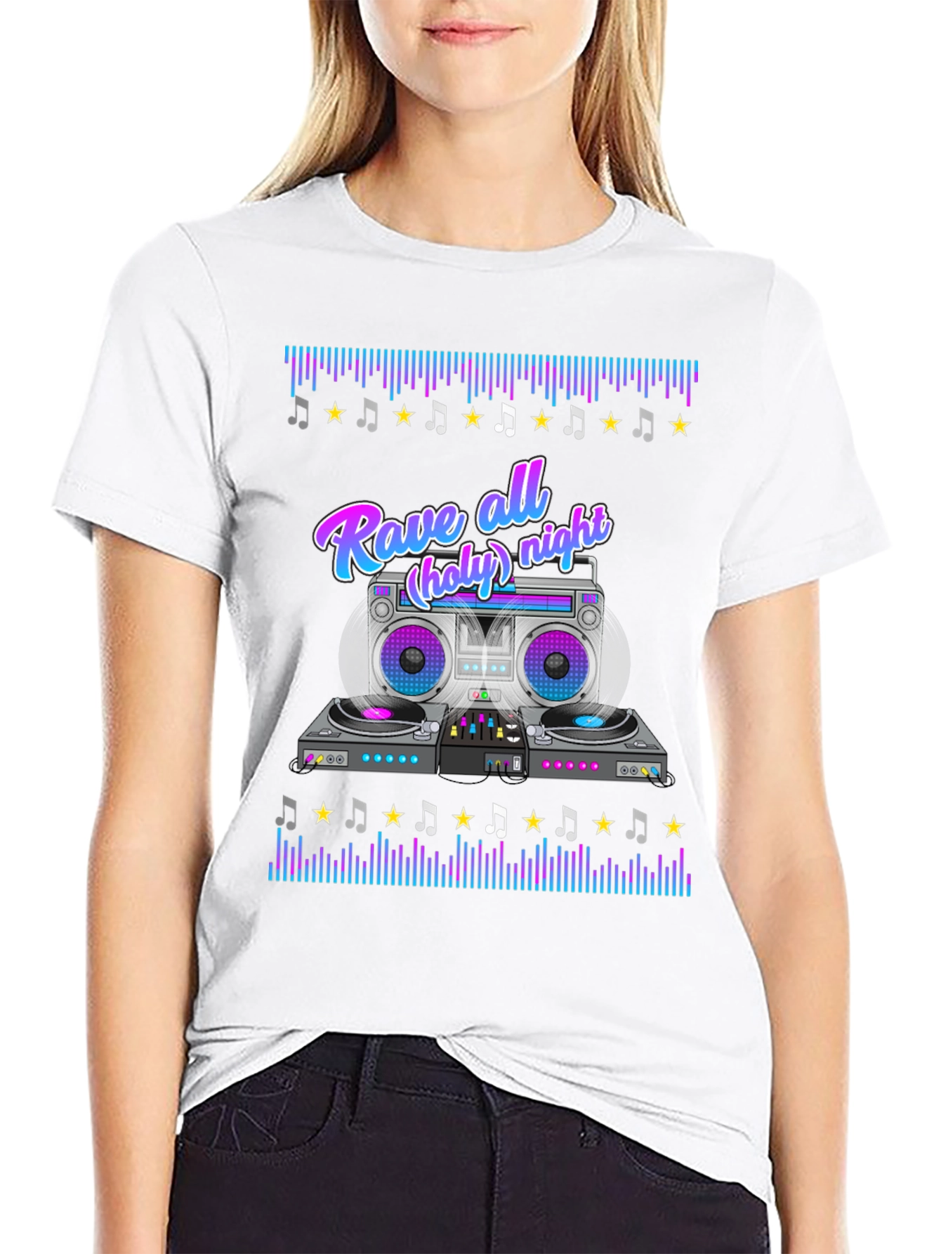 Rave All Night Graphic T-Shirt