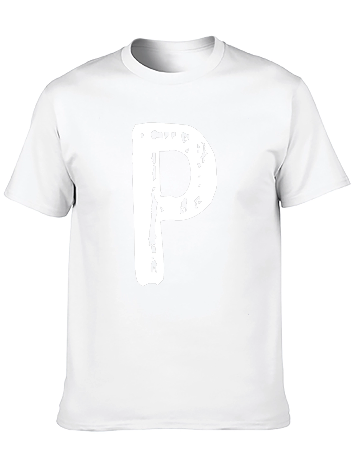 Letter P Graphic Black T-Shirt