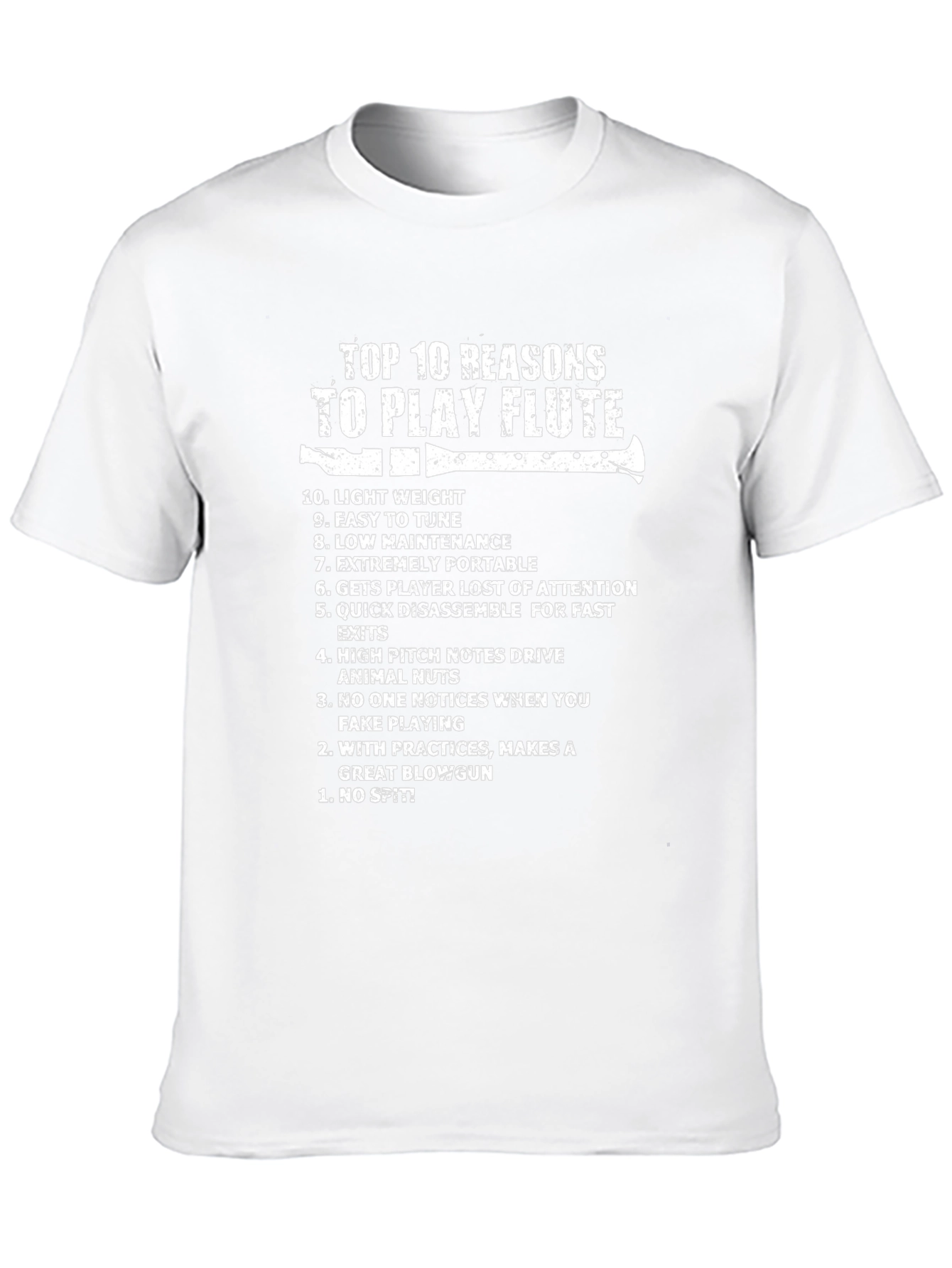 Top 10 Reasons To Play Flute Black T-Shirt