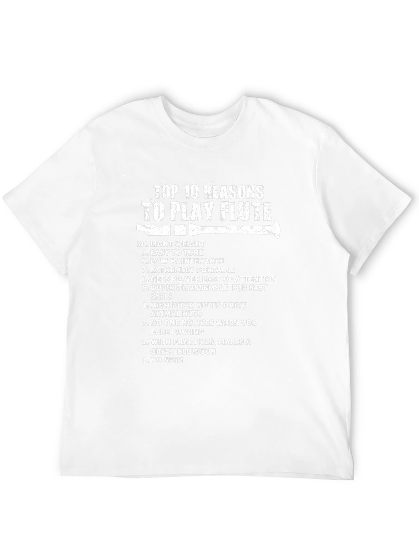 Top 10 Reasons To Play Flute Black T-Shirt