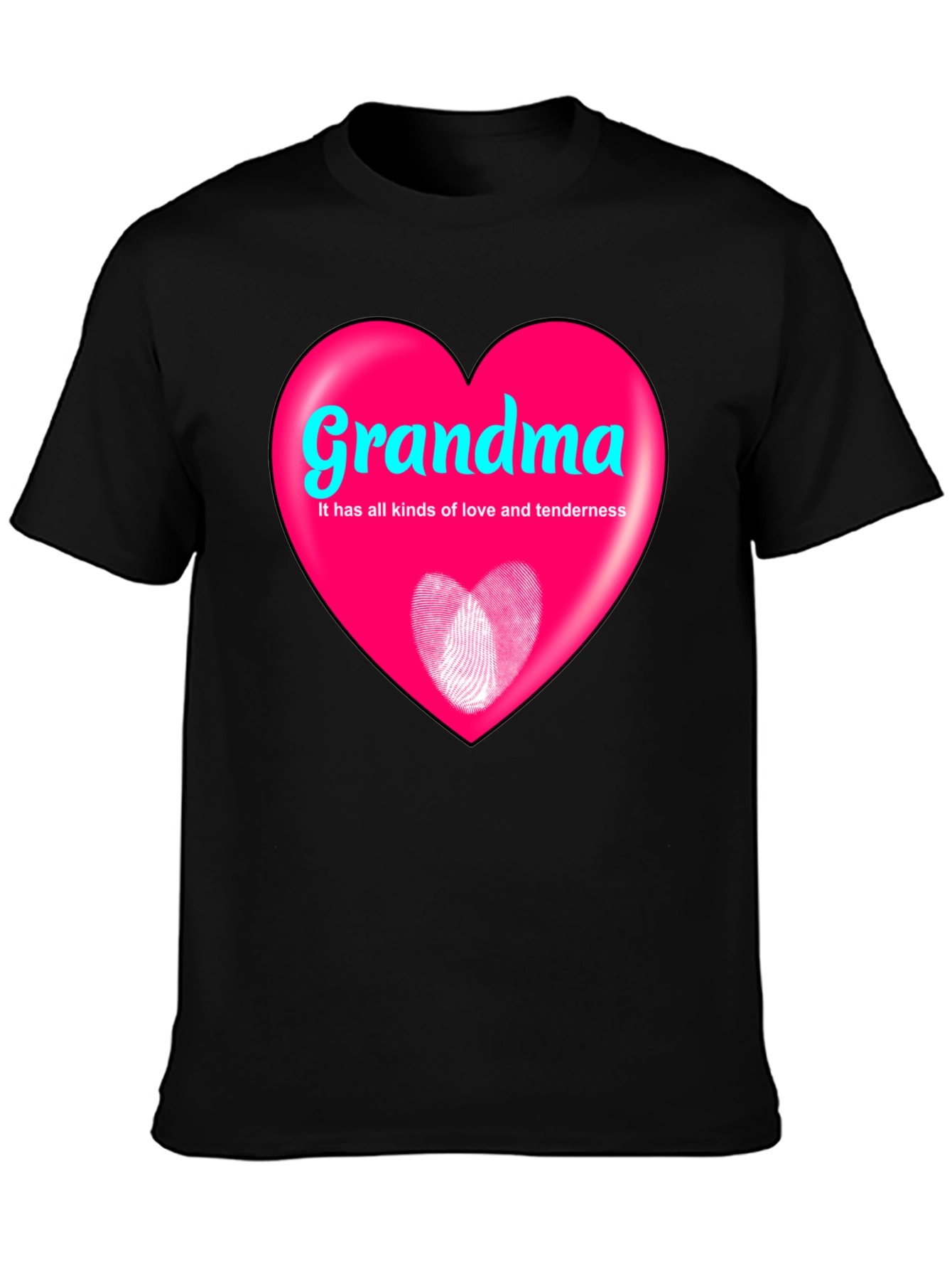 Grandma Heart Graphic T-Shirt - Love and Tenderness