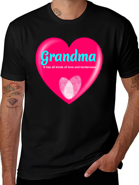 Grandma Heart Graphic T-Shirt - Love and Tenderness