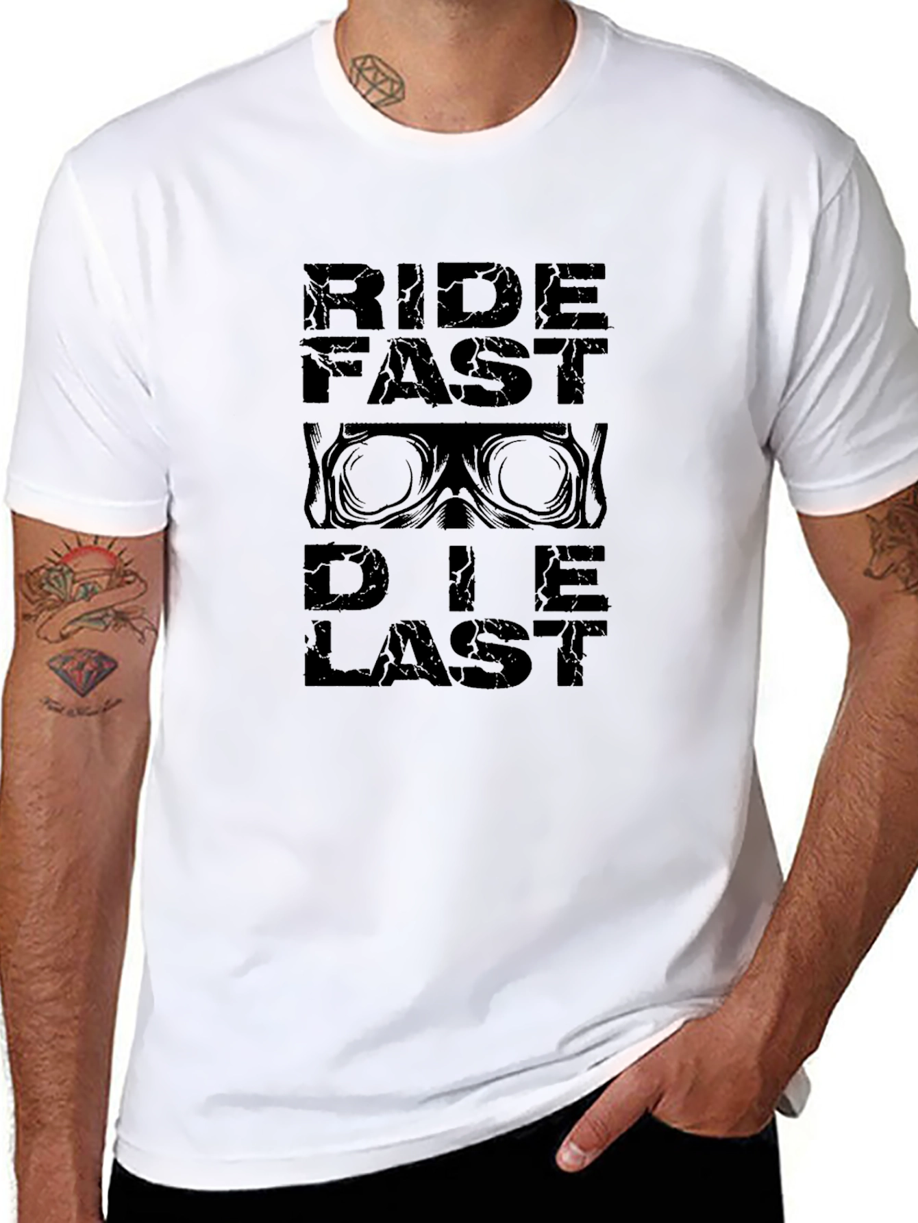 Ride Fast Die Last Black Graphic Tee