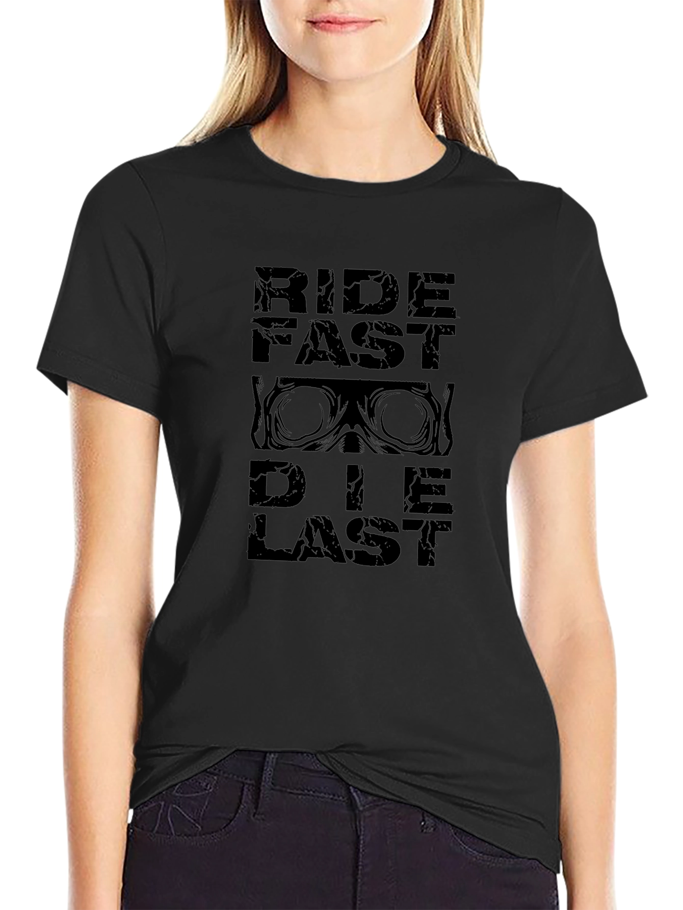 Ride Fast Die Last Black Graphic Tee